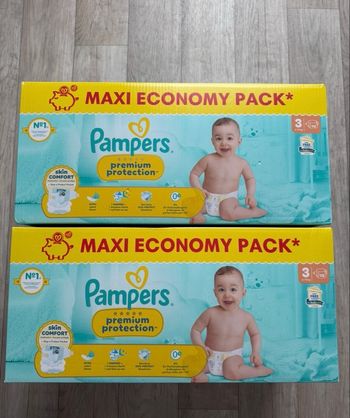 2 Maxi pack Pampers premium protection taille 3 
