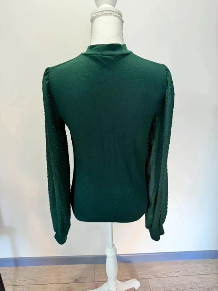 Pull vert stradivarius taille M - photo numéro 5
