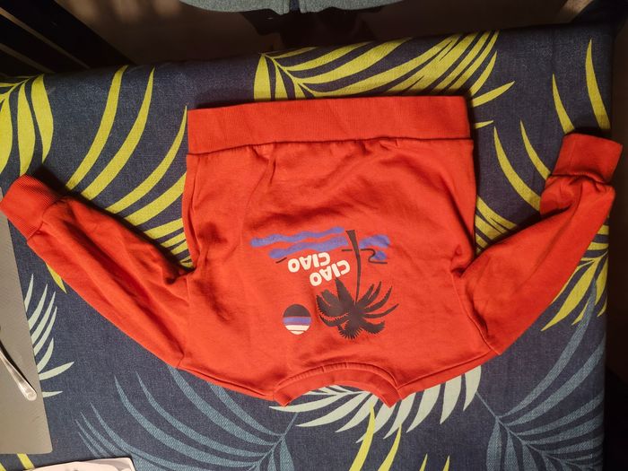 Sweat pull garçon vacances ciao garçon 4 ans vertbaudet rouge - photo numéro 3