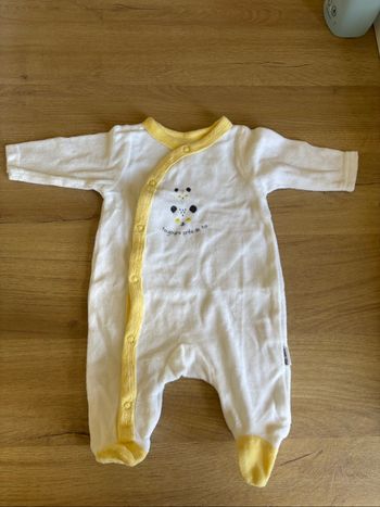 Pyjama velours naissance