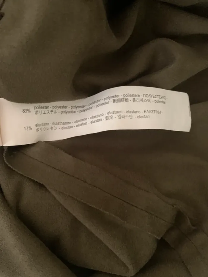 Robe stradivarius effet daim vert kaki taille M taille 38 - photo numéro 11