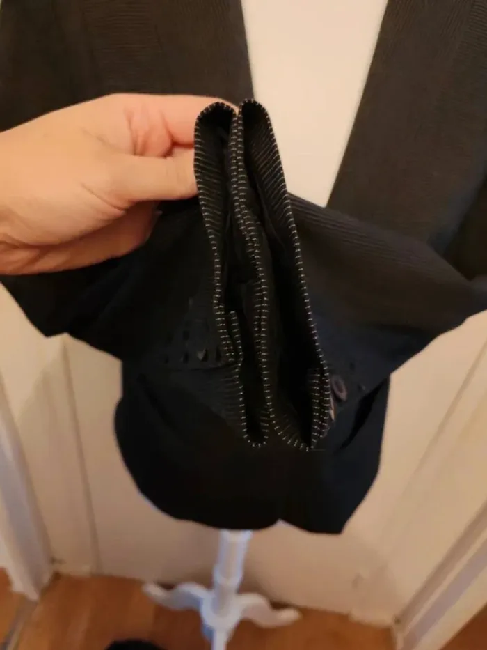 Blazer femme taille 42 à rayures blanches - photo numéro 5
