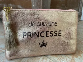 Trousse rose gold "Je suis une princesse" Taille unique