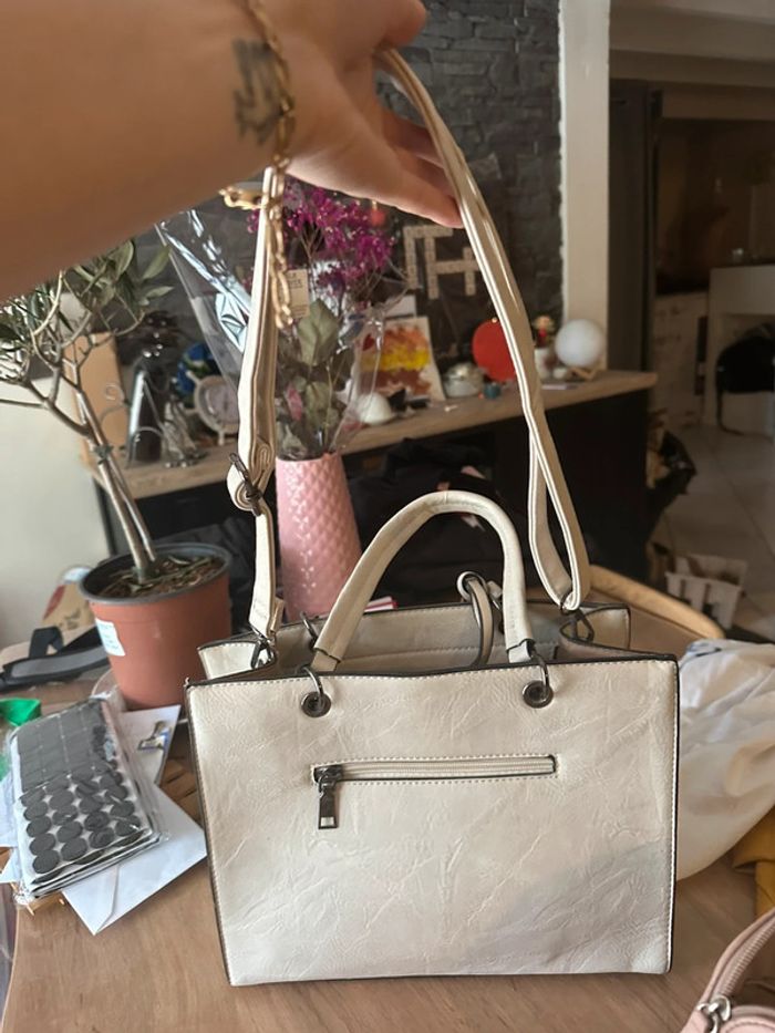 Sac à main crème - photo numéro 2
