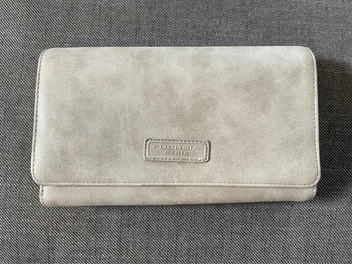 Portefeuille gris - Fuchsia Paris
