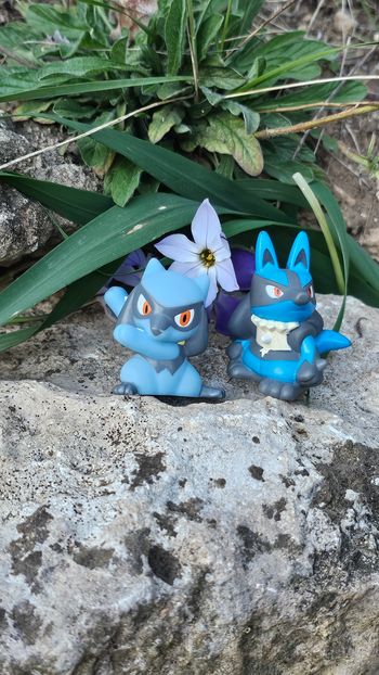 Super figurine Pokemon Nintendo finger puppet évolution archeomir lucario riolu 