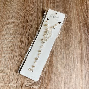 Parure collier et boucles d’oreilles | argenté & blanc | neuve 🌸