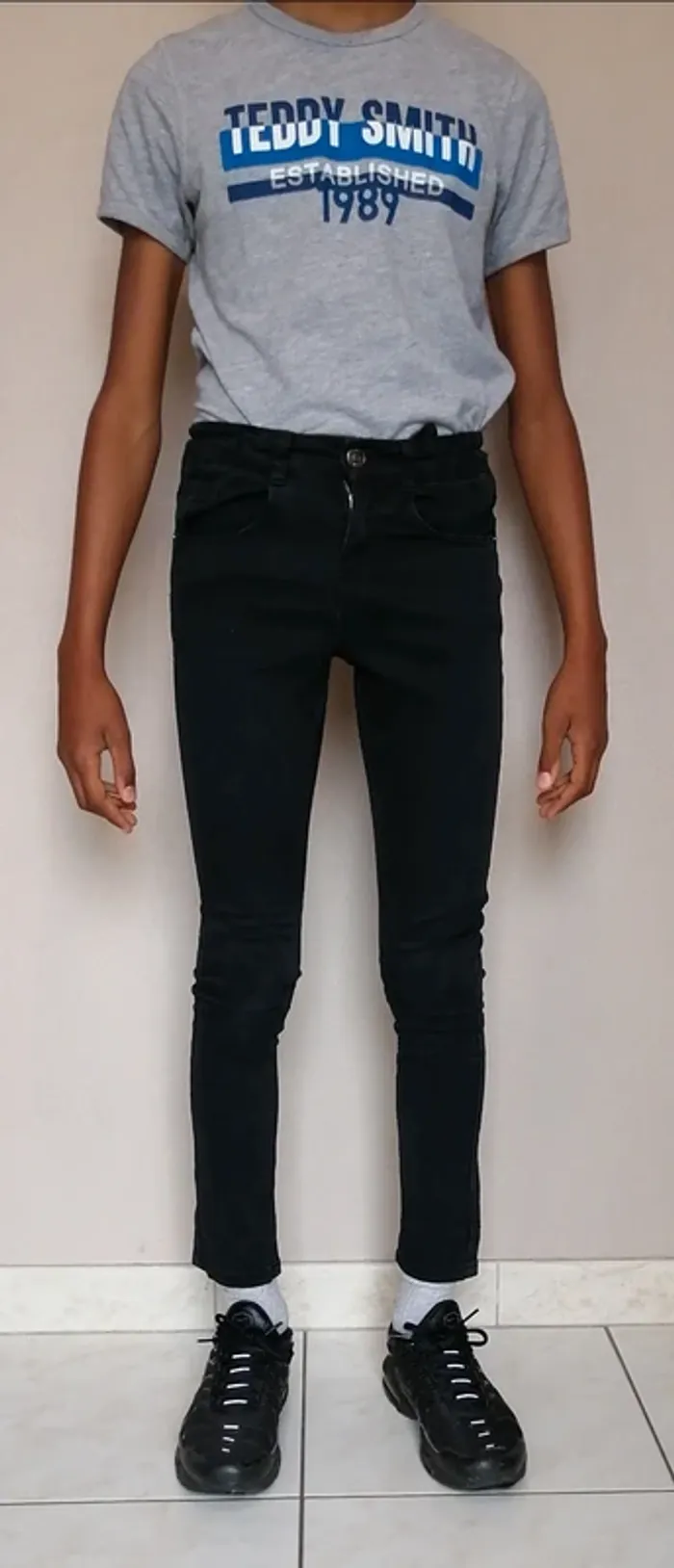 😍 Pantalon Skinny Fit 10 ans noir 👌🏼