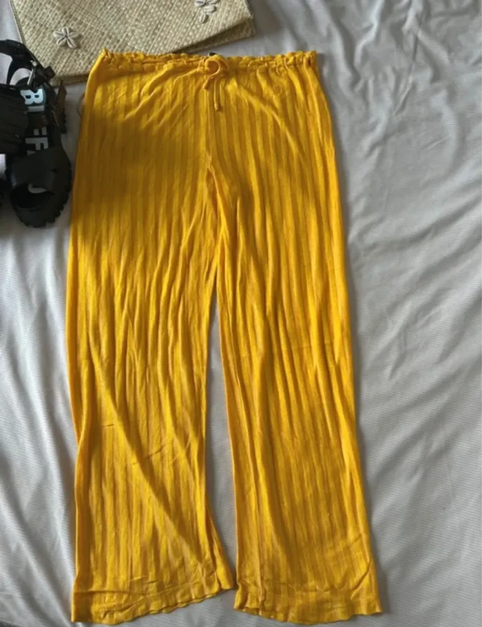 Pantalon, fluide, orange techen taille 42 - photo numéro 2