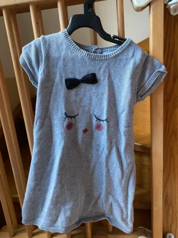 Robe Noeud mi saison fille 24m