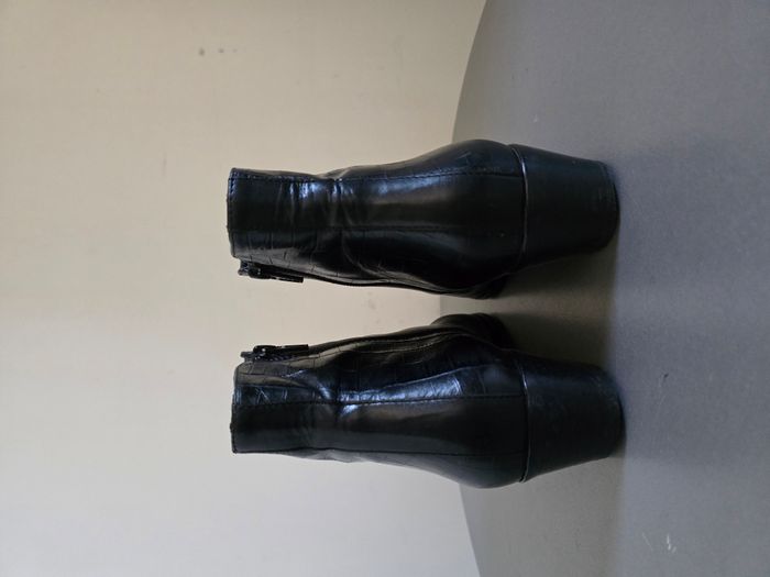 📌Bottines en Cuir Accessoire Diffusion Effet Croco & Chelsea - photo numéro 7