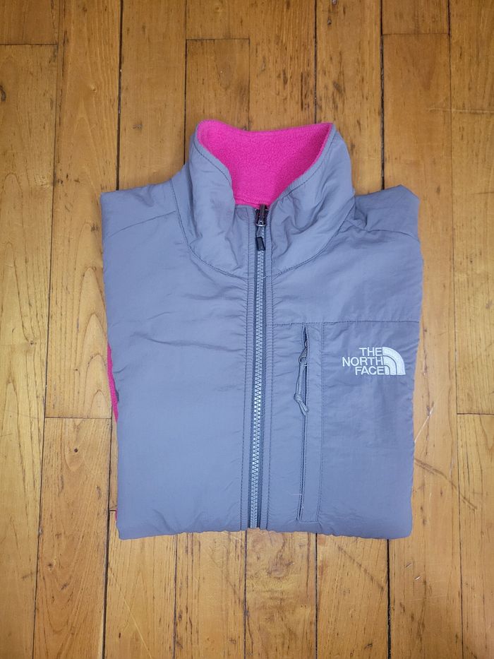 Veste polaire The North Face Denali  femme grise et rose  Taille S - photo numéro 5