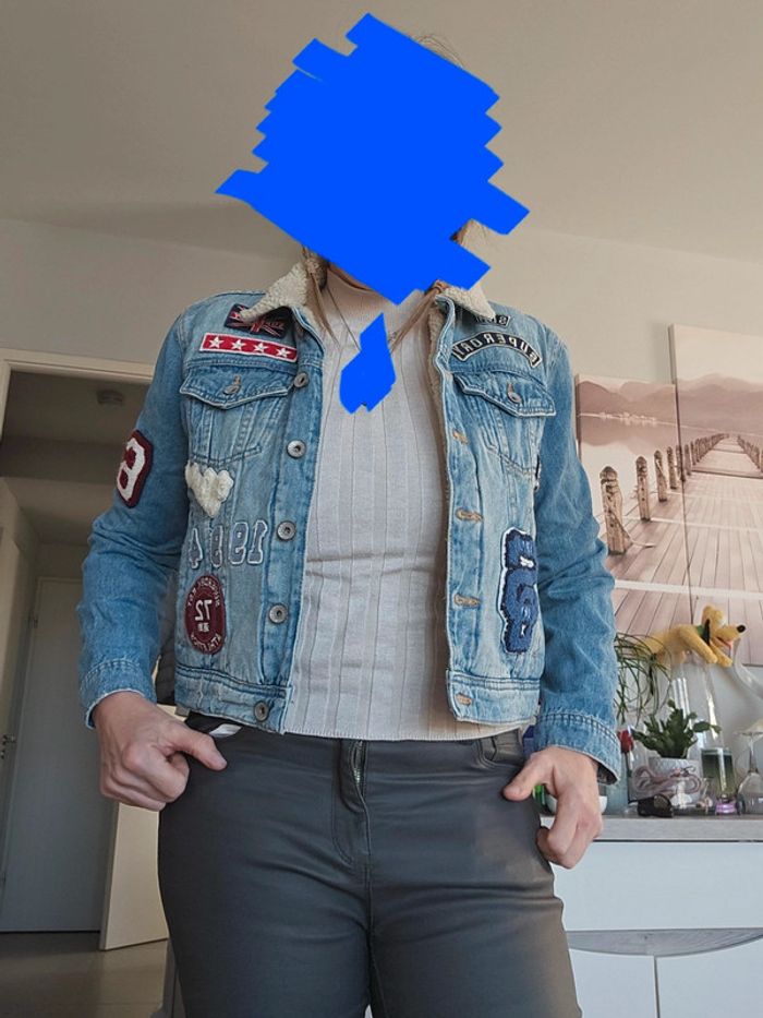 Veste jean Superdry taille M - photo numéro 6
