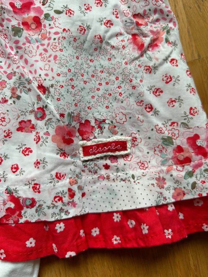 Robe combi short fleurs 2 en 1 bébé fille - photo numéro 3