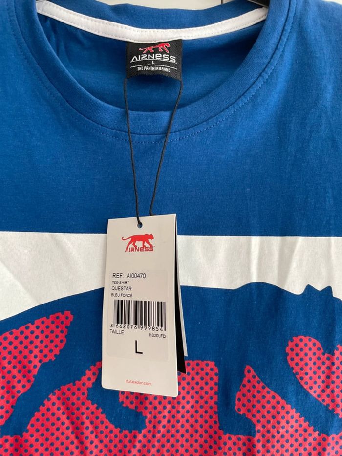 T-shirt bleu neuf Airness taille L - photo numéro 4