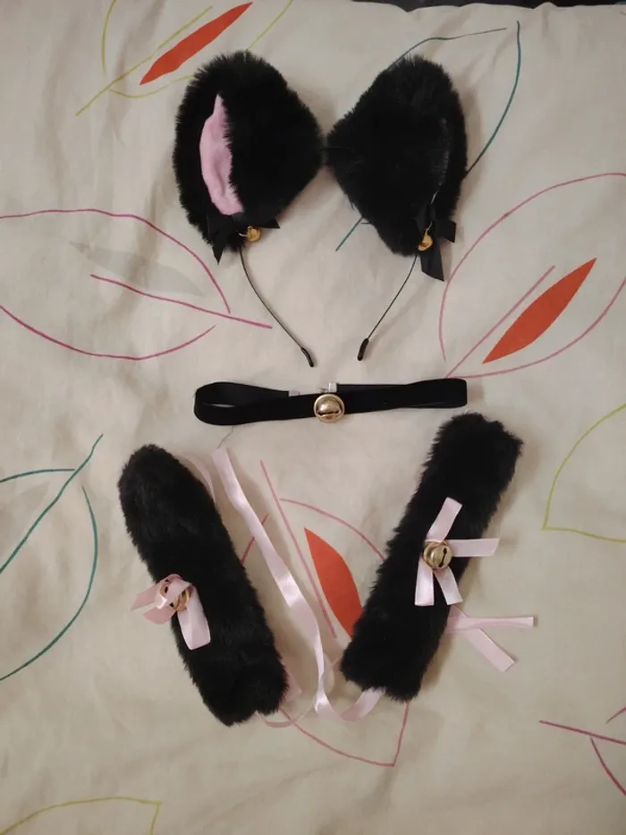 Déguisement cosplay sexy chat avec clochettes