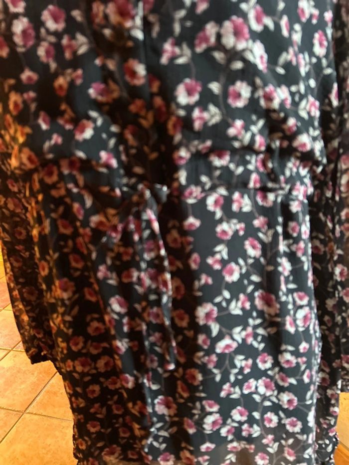 Vintage dressing robe fleurie taille m/l - photo numéro 5