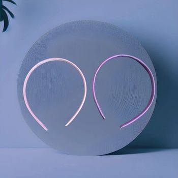 🌴  Lot de 2 serre tete 1 mauve 1 violet effet satin