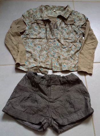 Ensemble short et maillot fille