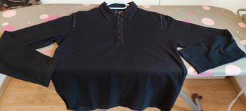 Joli polo homme Brice noir M manches longues très bon état