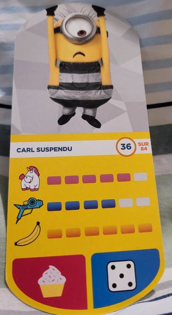 Carte Auchan Moi Moche et Méchant 3 "Carl suspendu" n°36/84