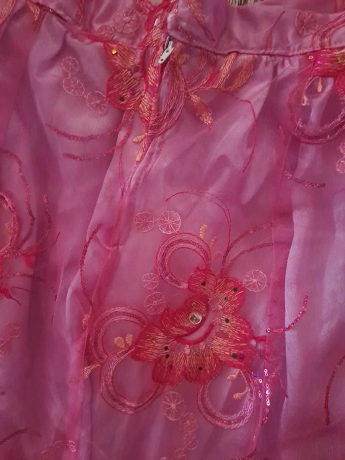 Ensemble orientale jupe longue haut et foulard dentelle et strass - photo numéro 5