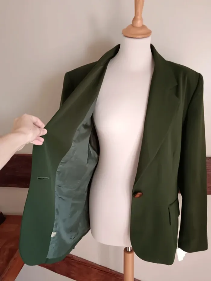 Veste blazer vert forêt Galeries Lafayette - photo numéro 5