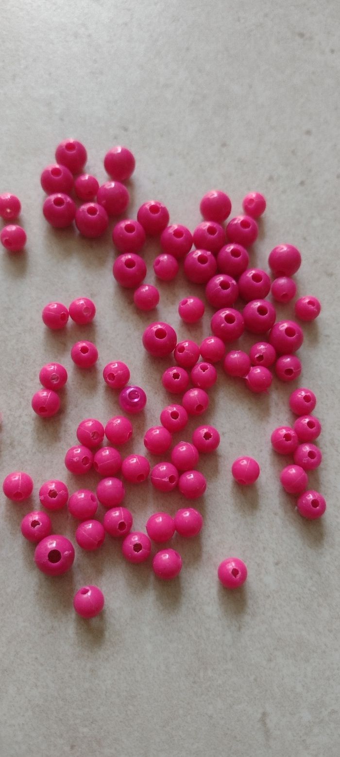 Lot de 120 perles assorties roses - photo numéro 4
