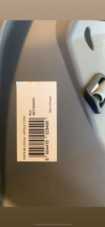 Porte bébé vélo