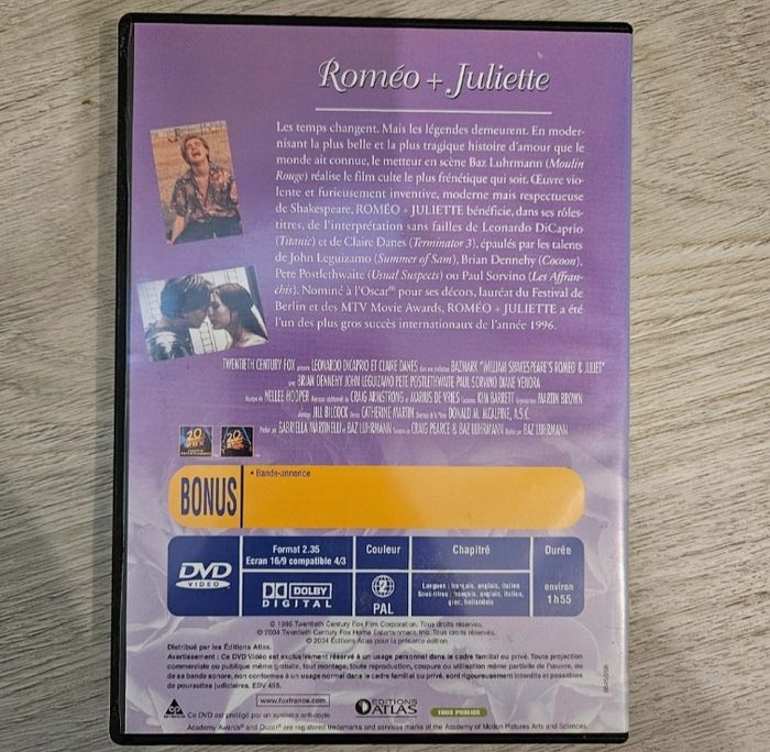 Dvd "Roméo + Juliette" 📀 - photo numéro 2