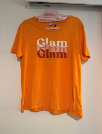 T-shirt femme Kaporal orange Glam – Taille M – Neuf