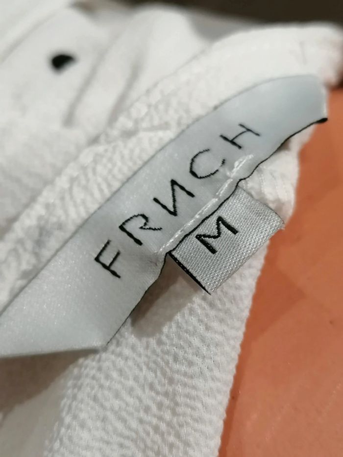 Haut Frnch M blanc à pois noir - photo numéro 4