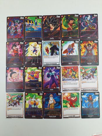 Lot 6 : x 20 cartes Dragon ball série FB01