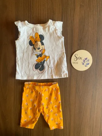 Ensemble Minnie pantacourt 6 mois Disney