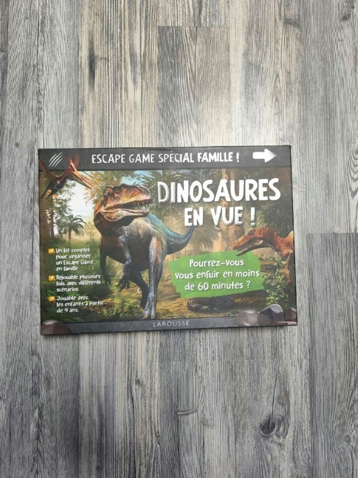Escape game dinosaures en vue