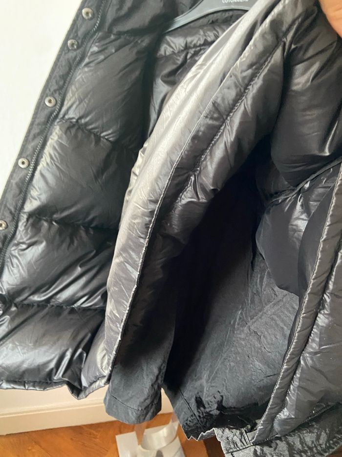 Doudoune noire en duvet + pull en laine 116cm - photo numéro 2