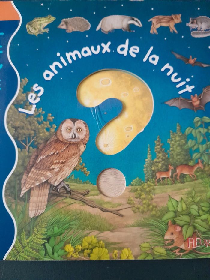 Livre avec rabats les animaux de la nuit