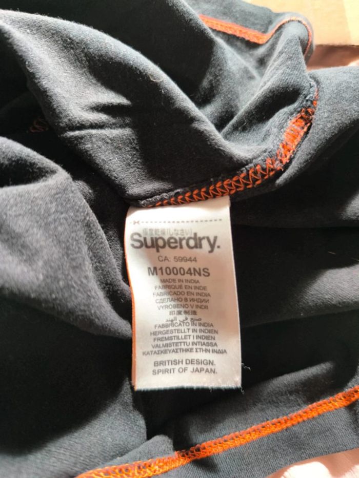 Polo/T-shirt Superdry - Col V - Noir - Taille M - photo numéro 7