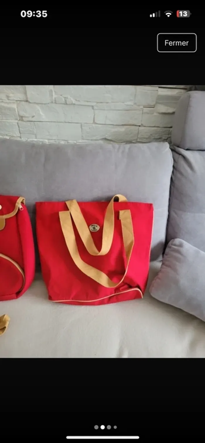 Ensemble de petits sacs rouge neuf - photo numéro 3