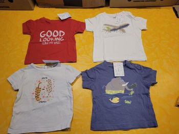 T-shirts manches courtes garçon 9 mois 
