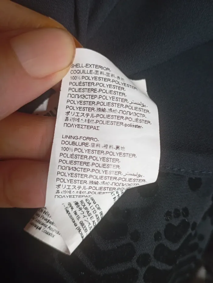 Robe noire Desigual motifs velours - Taille 40 - photo numéro 6