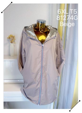 Veste long imperméable réversible beige taille 6XL 🌸