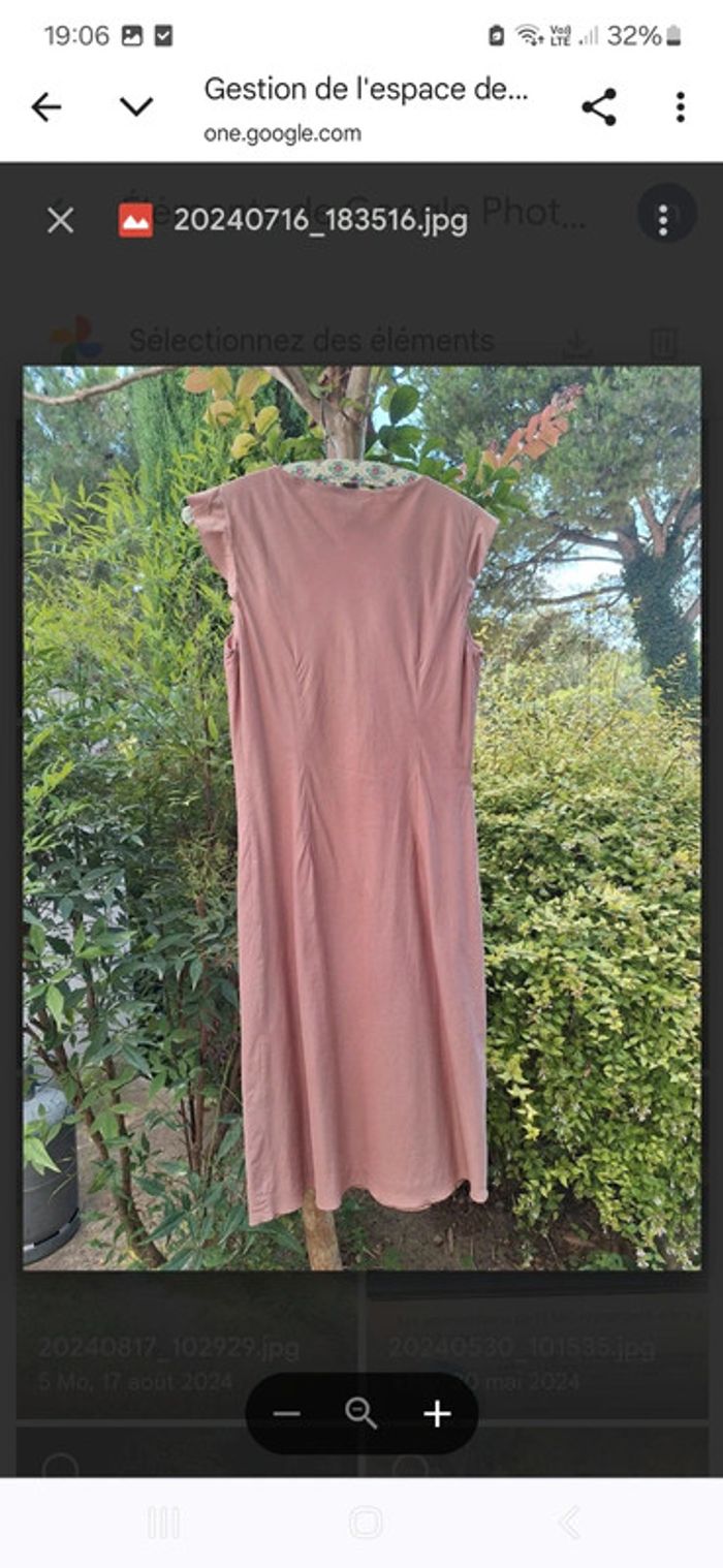 Robe soft grey rose vieillie vintage - photo numéro 2