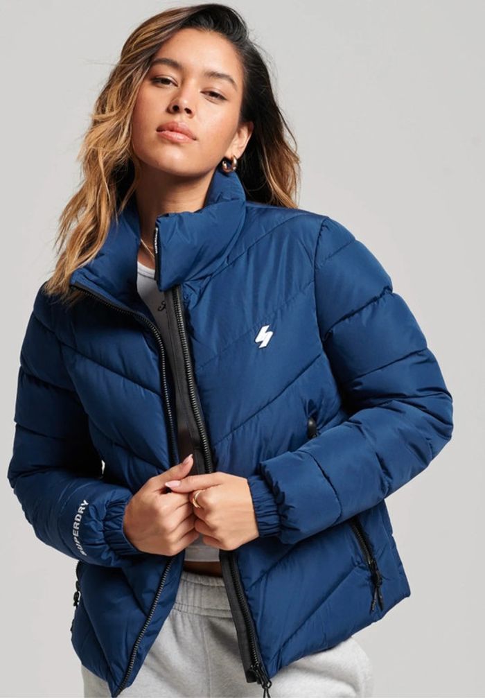 Doudoune femme coupe slim bleue taille 42 Superdry - photo numéro 5