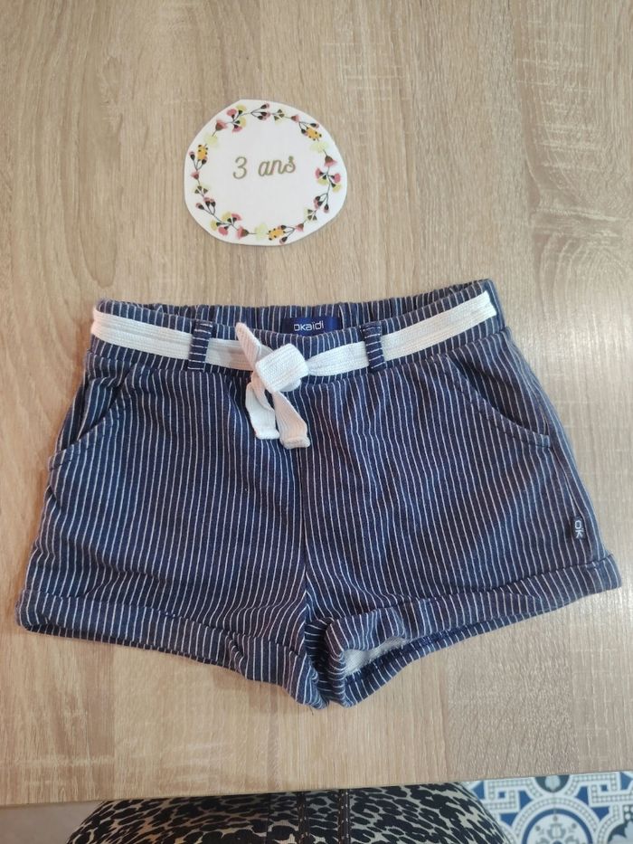 Short fille en coton 3ans okaidi tbe