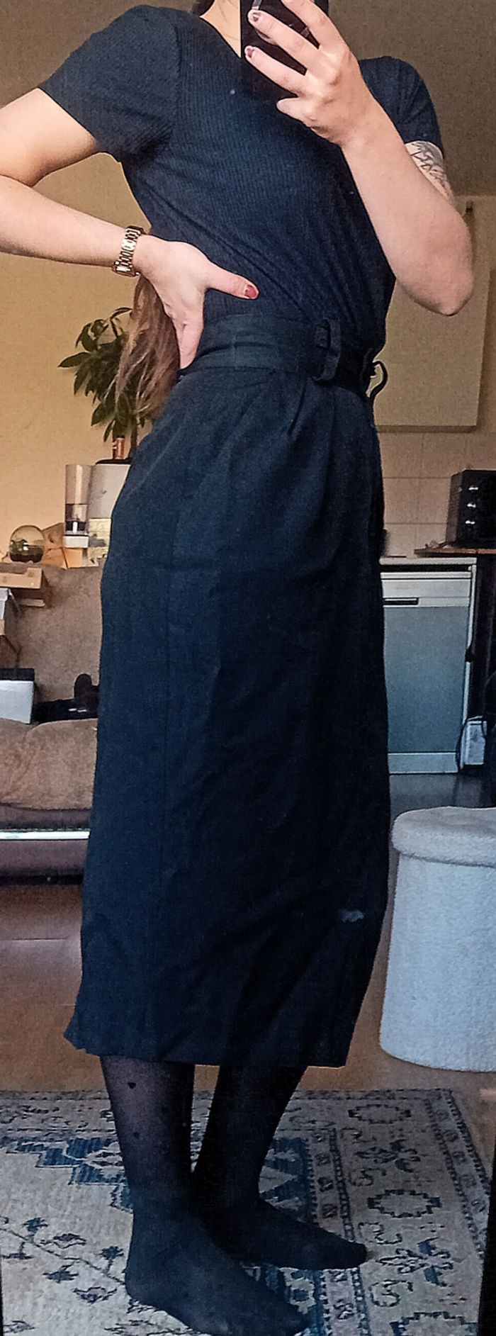 Tailleur noir fente arrière - photo numéro 2