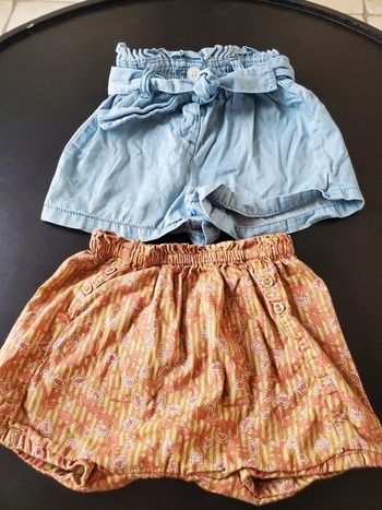 Lot 2 shorts 18 mois