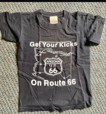 Tee shirt garçon 6 ans noir motif route 66