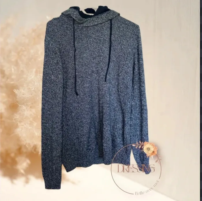 Homme L - Sweat à capuche bleu Armand Thierry