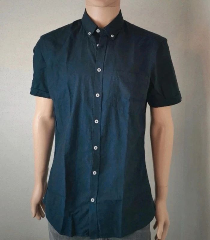 Chemisette modern fit marque J T Ascott taille XXL 45 46 coton et lin neuve avec étiquette